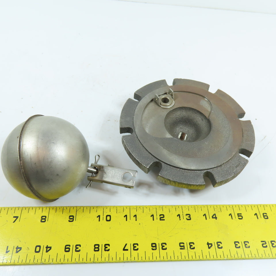 Clark-Reliance 539 3" 300# Float Trap Cover Assembly w/ Stainless Float Ball
