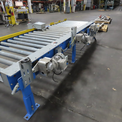 Industrial Kinetics 3 Zone Power Roller Conveyor 230/460V 1Hp 48" x 120" 14.5FPM