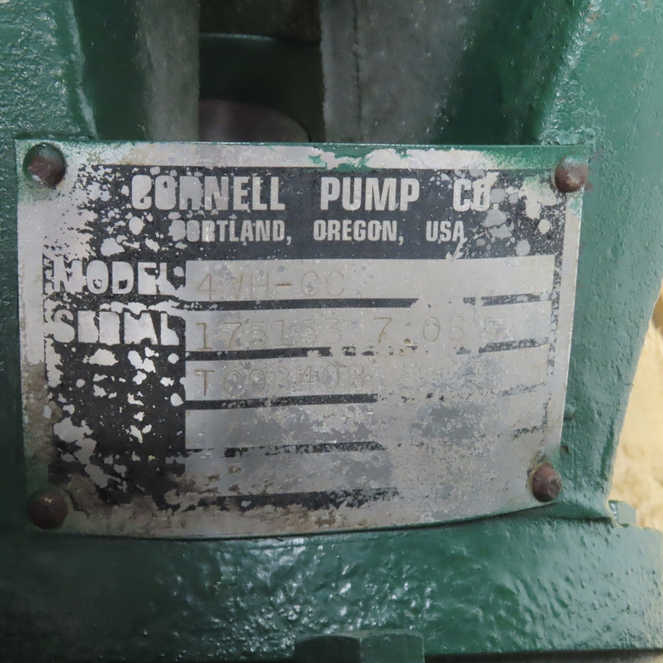 Cornell Pump 4WH-CC 50HP Centrifugal Pump 230/460V 3Ph 5" Intake 4" Output