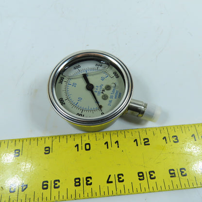PIC Gauges 301LFW-254K 0-600 PSI Liquid-Filled Pressure Gauge 2-1/2" Dial
