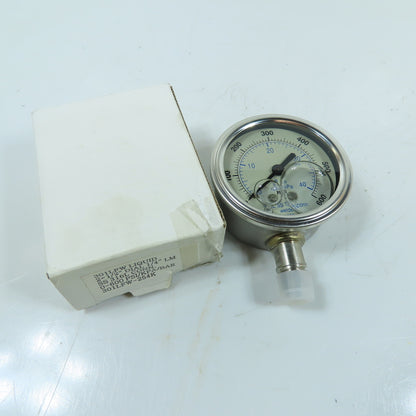 PIC Gauges 301LFW-254K 0-600 PSI Liquid-Filled Pressure Gauge 2-1/2" Dial