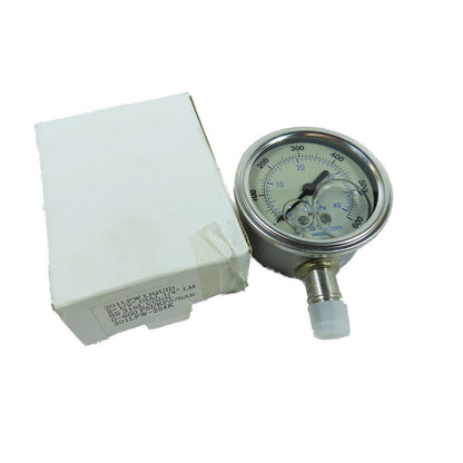 PIC Gauges 301LFW-254K 0-600 PSI Liquid-Filled Pressure Gauge 2-1/2" Dial