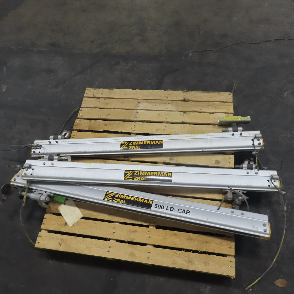 Zimmerman ZRA1 500LB Ceiling Hung Bridge Crane Monorail Rail 48