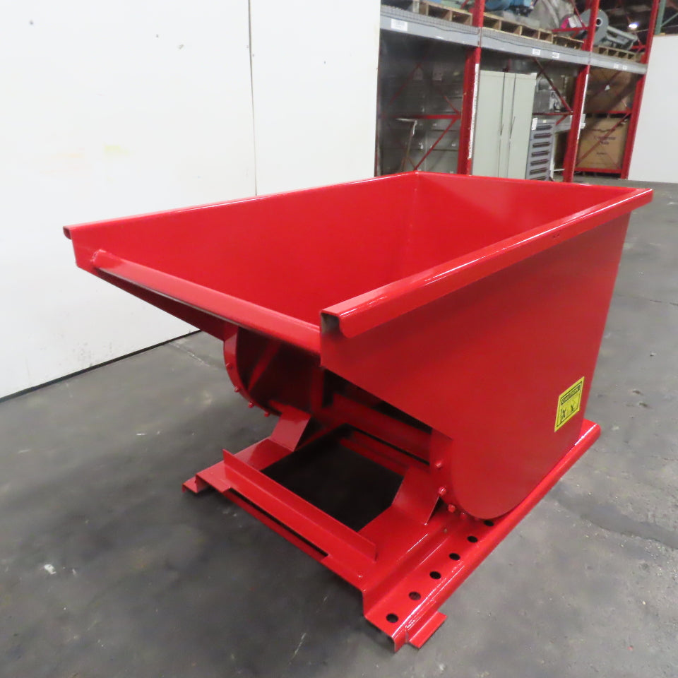 1 Cu Yard Self Dumping Trash Scrap Hopper 58" x 36" x 32" Inside