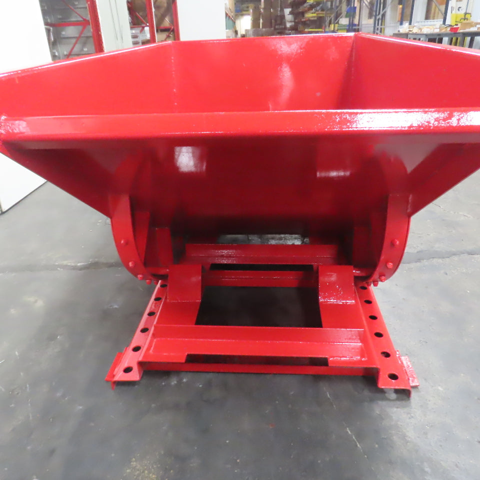 1 Cu Yard Self Dumping Trash Scrap Hopper 58" x 36" x 32" Inside
