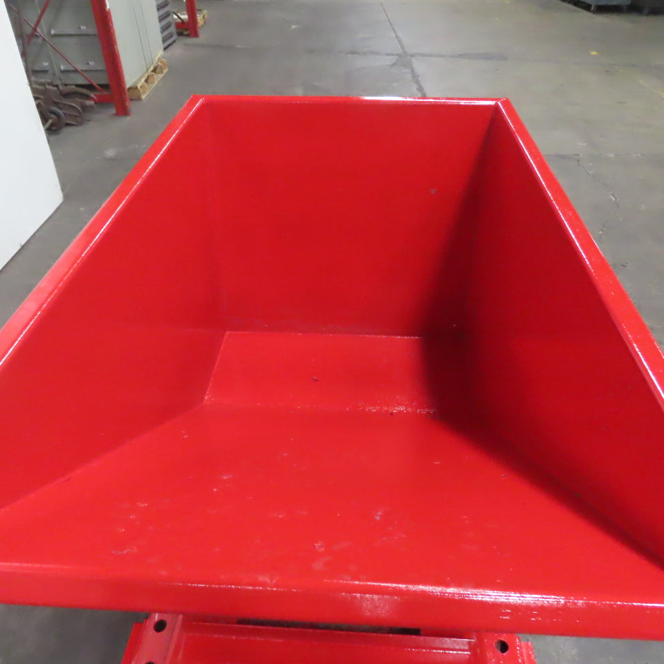 1 Cu Yard Self Dumping Trash Scrap Hopper 58" x 36" x 32" Inside