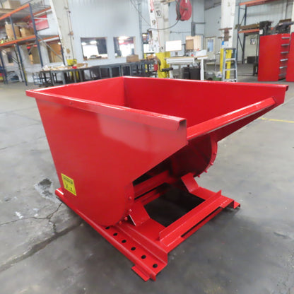1 Cu Yard Self Dumping Trash Scrap Hopper 58" x 36" x 32" Inside