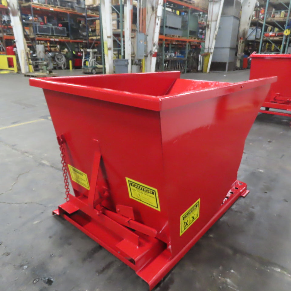 1 Cu Yard Self Dumping Trash Scrap Hopper 58" x 36" x 32" Inside