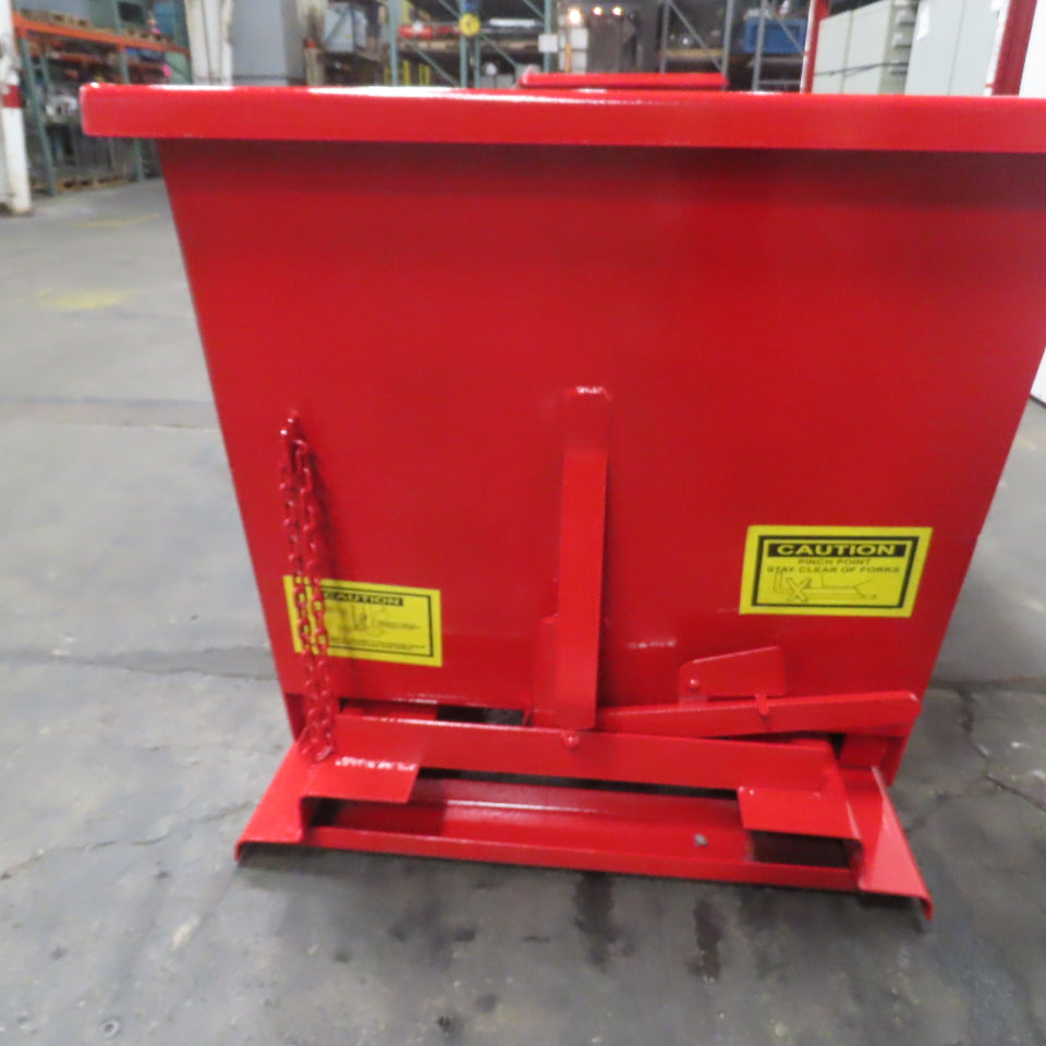 1 Cu Yard Self Dumping Trash Scrap Hopper 58" x 36" x 32" Inside