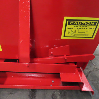 1 Cu Yard Self Dumping Trash Scrap Hopper 58" x 36" x 32" Inside