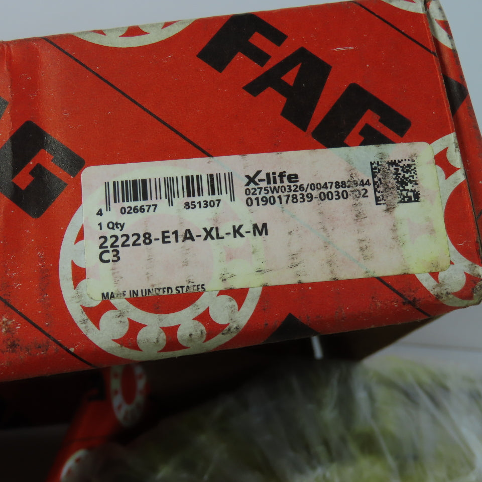 FAG 22228-E1A-XL-K-M-C3 140x250x68mm Spherical Roller Bearing Tapered Bore