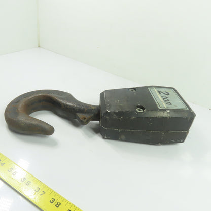 2 Ton 4000LB Hoist Bottom Hook Block Assembly Double Reeved