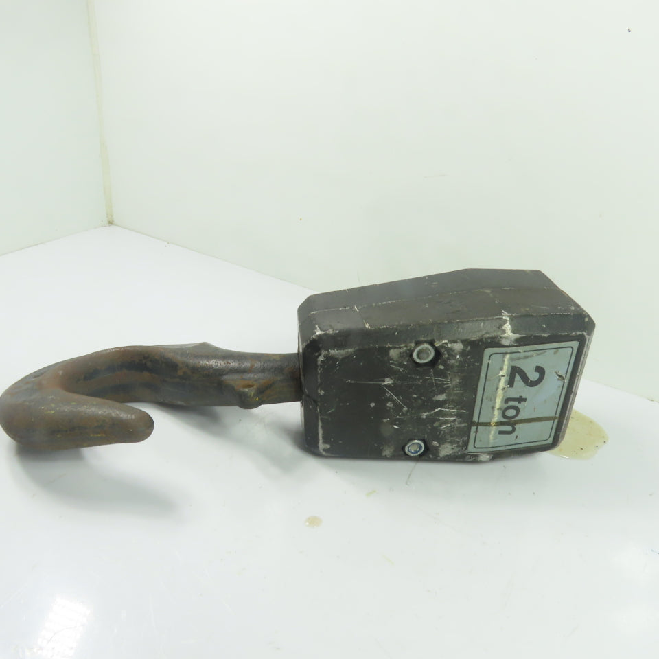 2 Ton 4000LB Hoist Bottom Hook Block Assembly Double Reeved