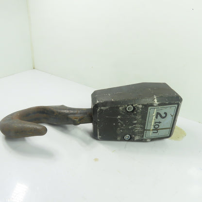 2 Ton 4000LB Hoist Bottom Hook Block Assembly Double Reeved