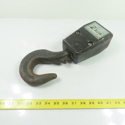 2 Ton 4000LB Hoist Bottom Hook Block Assembly Double Reeved