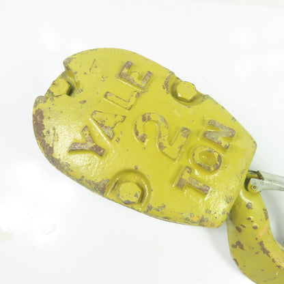 Yale 2 Ton Hoist Hook Block W/ Swivel Hook & Latch Double Reeved