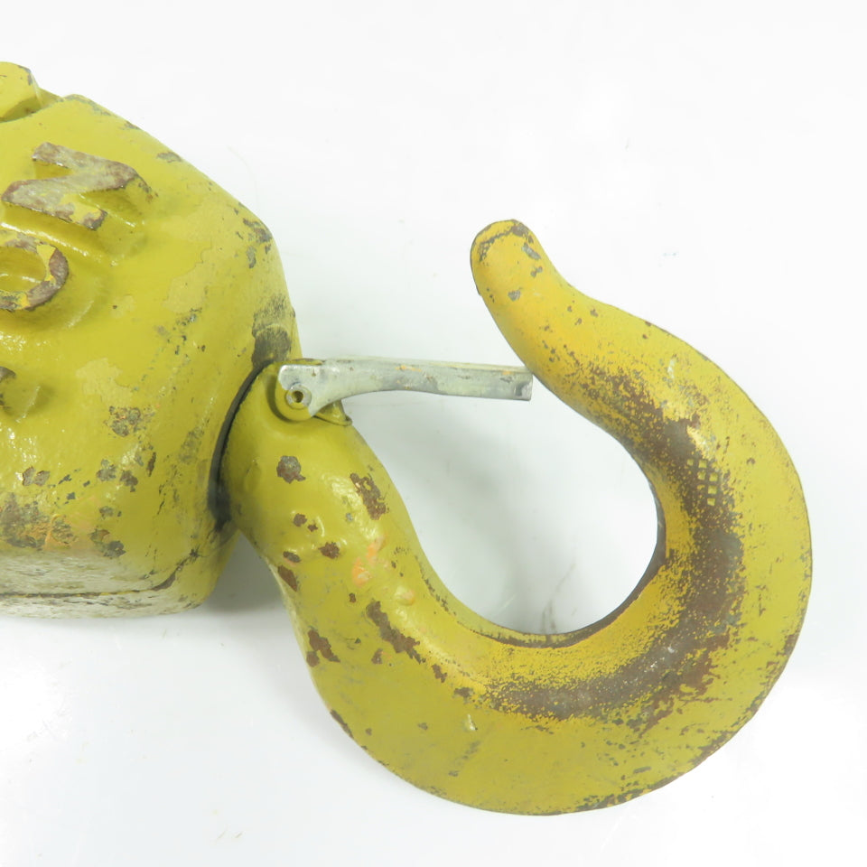 Yale 2 Ton Hoist Hook Block W/ Swivel Hook & Latch Double Reeved