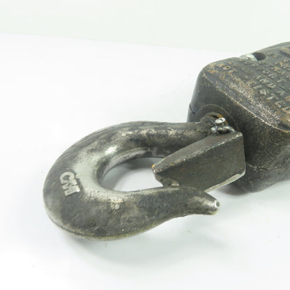 CM 3 Ton 6000LB Double Reeved Chain Hoist Lower Hook Block Assembly