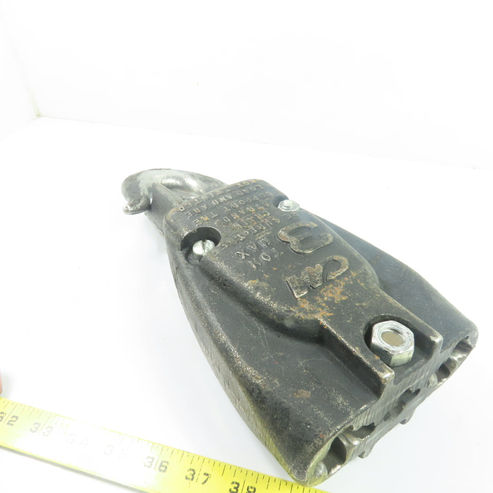 CM 3 Ton 6000LB Double Reeved Chain Hoist Lower Hook Block Assembly