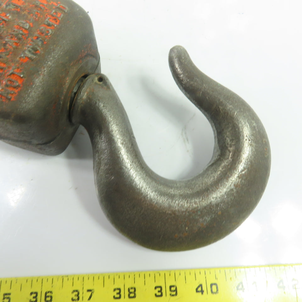 CM Double Reeved Chain Hoist Lower Hook Block Assembly