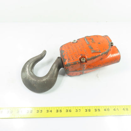 CM Double Reeved Chain Hoist Lower Hook Block Assembly