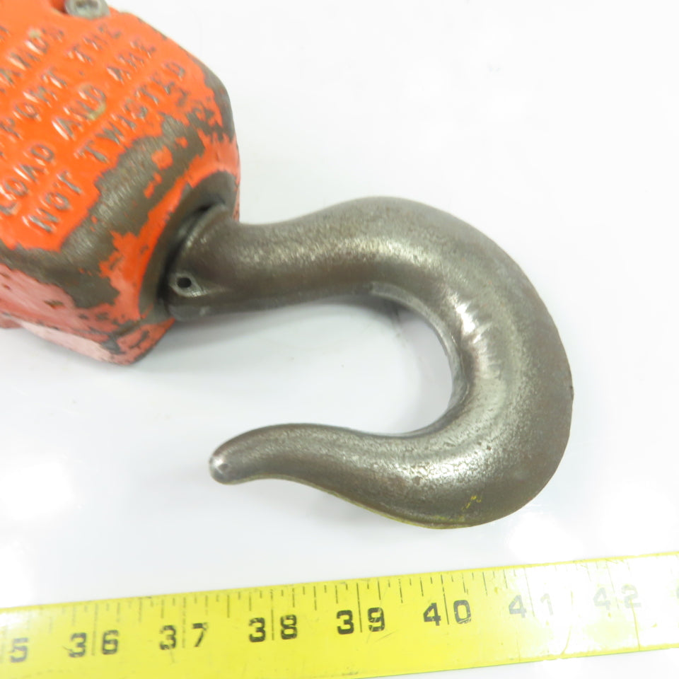 CM Double Reeved Chain Hoist Lower Hook Block Assembly