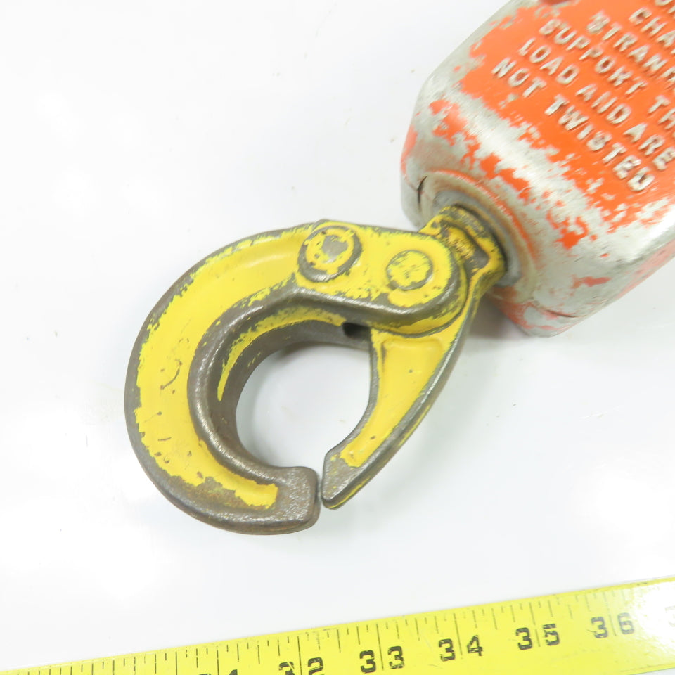 CM N/A Double Reeved Chain Hoist Lower Hook Block Assembly