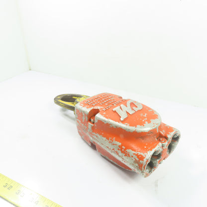 CM N/A Double Reeved Chain Hoist Lower Hook Block Assembly