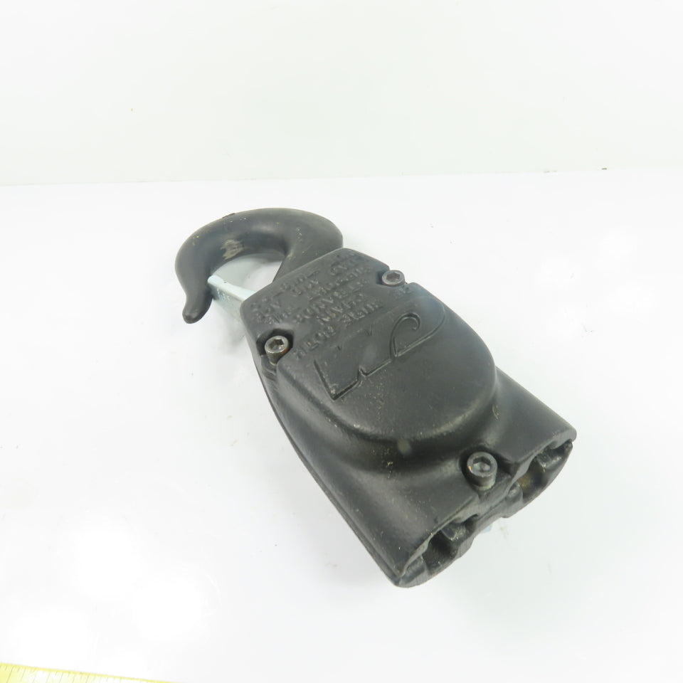 CM Double Reeved Chain Hoist Lower Hook Block Assembly