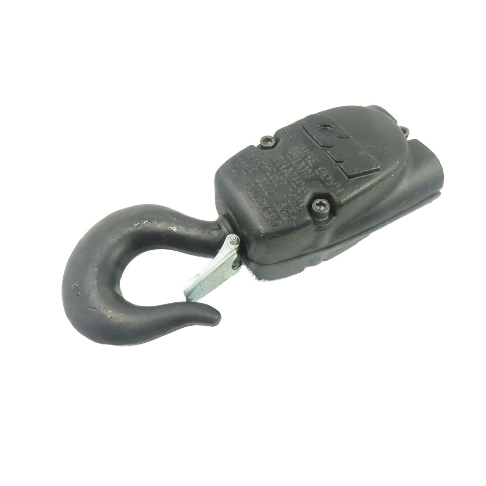 CM Double Reeved Chain Hoist Lower Hook Block Assembly