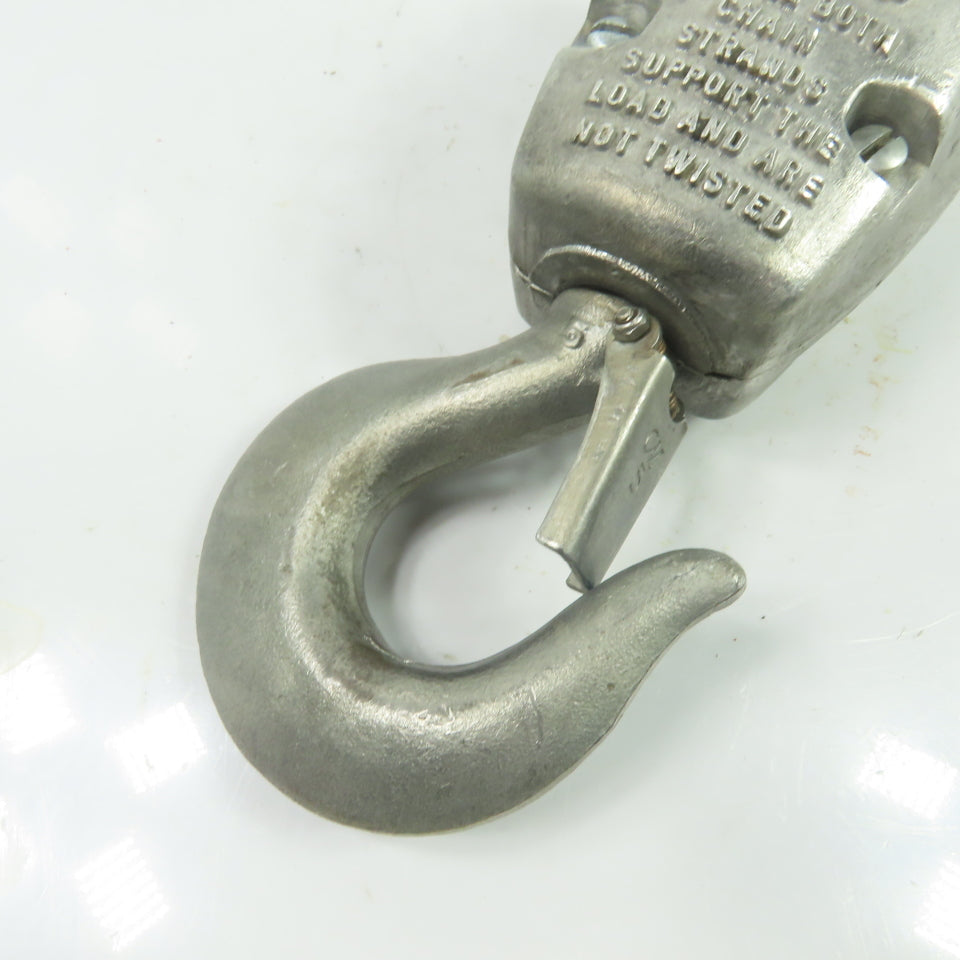 CM Double Reeved Hoist Lower Hook Block Assembly
