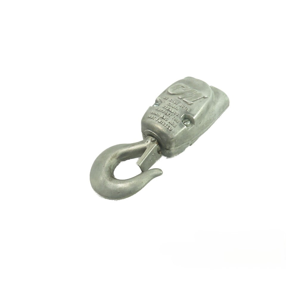 CM Double Reeved Hoist Lower Hook Block Assembly