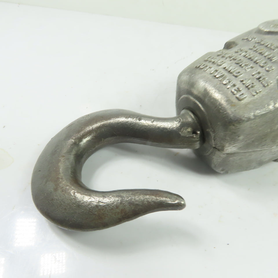 CM Double Reeved Hoist Lower Hook Block Assembly