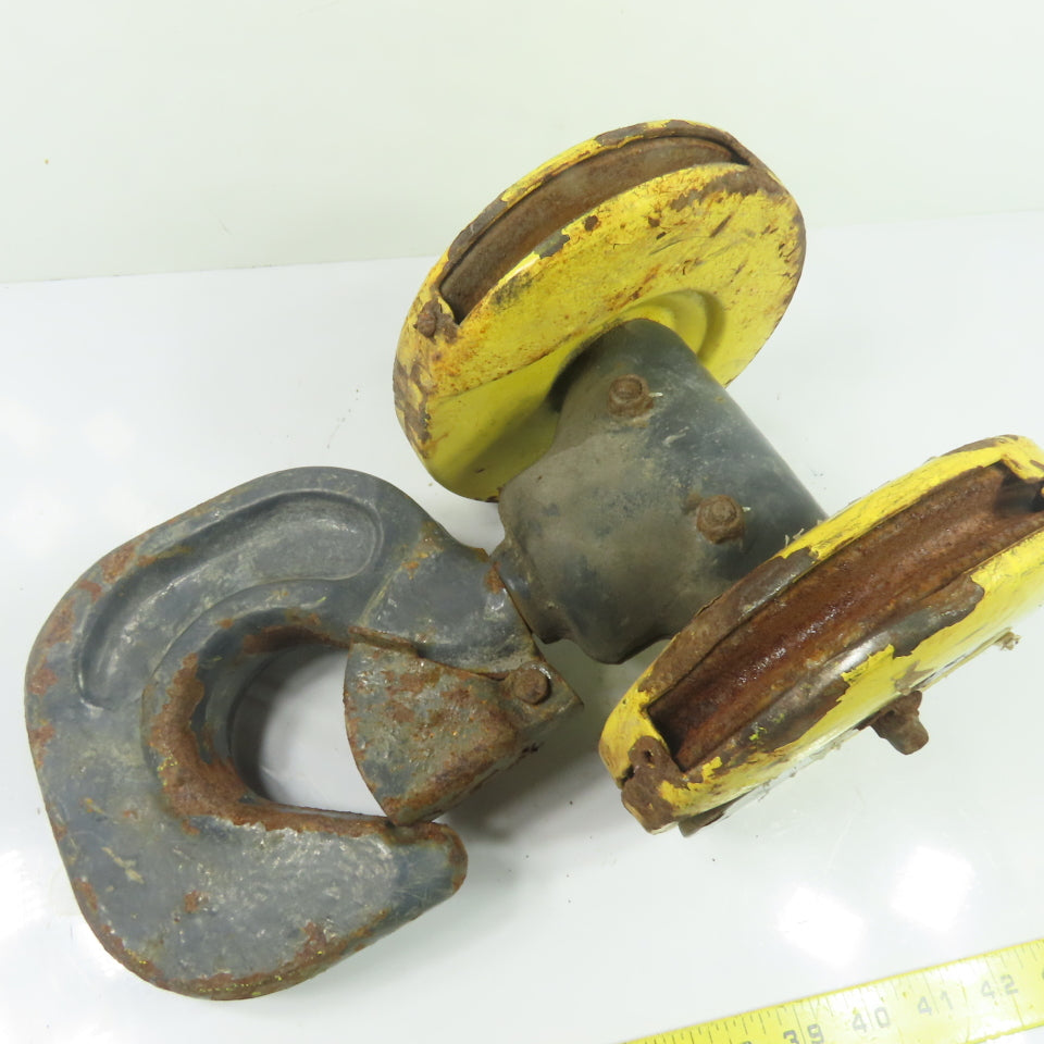 Double Reeved Cable Hoist Lower Swivel Hook Block Assembly
