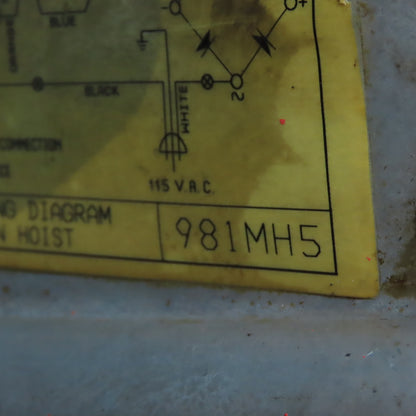 Dayton 981MH5 500Lbs. 1Ph AC Electric Hoist Motor Cover End Cap
