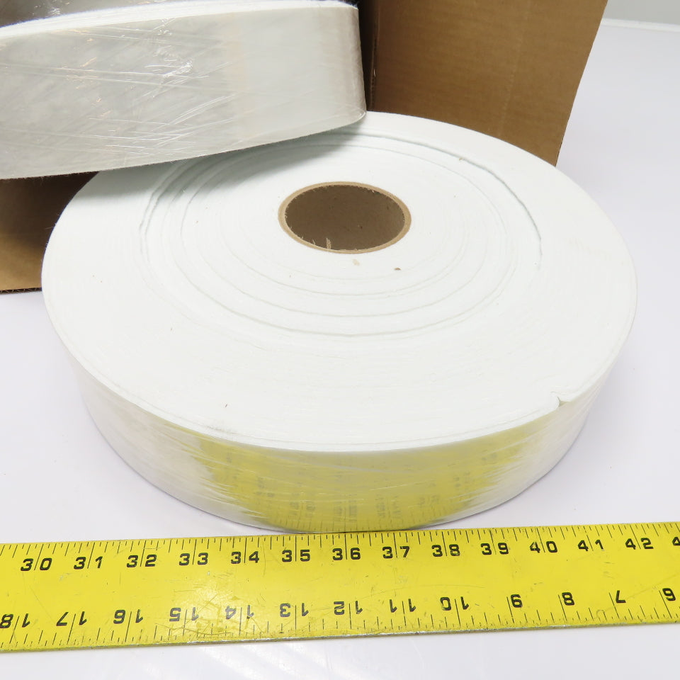Sutherland Felt Co. 3" x 1/8" x 100' White Felt Stripping Roll Lot Of 10