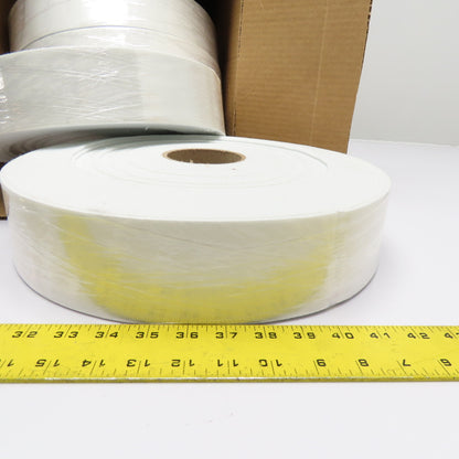 Sutherland Felt Co. 3" x 1/8" x 100' White Felt Stripping Roll Lot Of 10