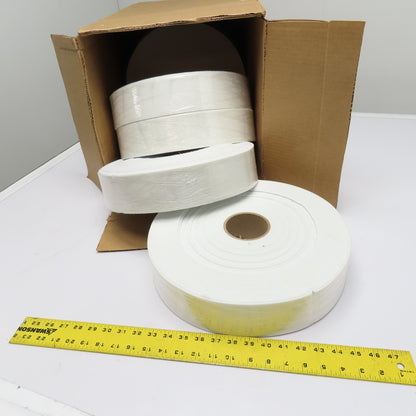 Sutherland Felt Co. 3" x 1/8" x 100' White Felt Stripping Roll Lot Of 10