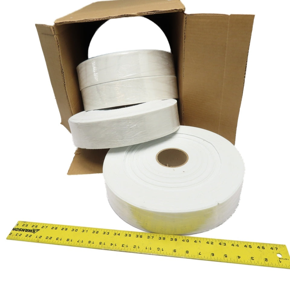 Sutherland Felt Co. 3" x 1/8" x 100' White Felt Stripping Roll Lot Of 10
