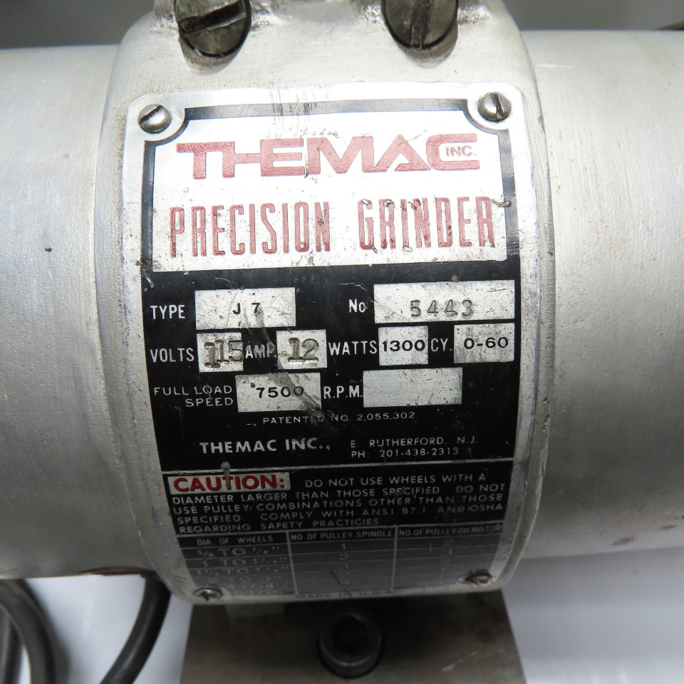 Themac J7 Precision Tool Post Grinder with Case and Accessories 115V