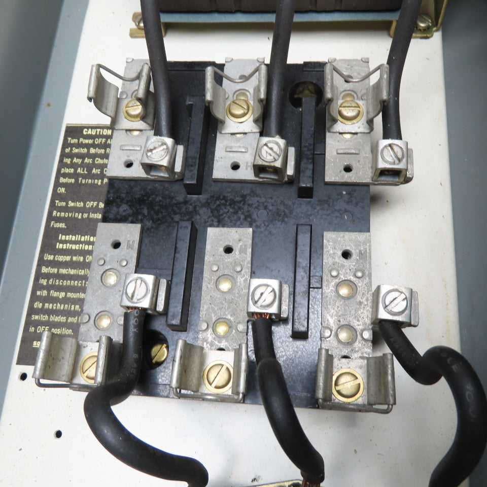 Square D 8538SDG-16 60A 3-Pole Fusible Combo Starter Disconnect Switch Size 2