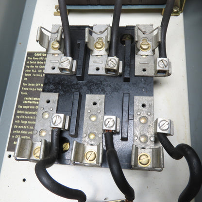 Square D 8538SDG-16 60A 3-Pole Fusible Combo Starter Disconnect Switch Size 2