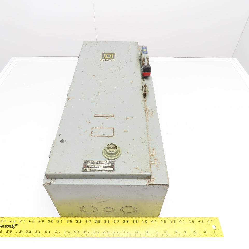 Square D 8538SDG-16 60A 3-Pole Fusible Combo Starter Disconnect Switch Size 2