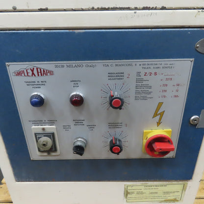 Simplex Rapid Z/2-S/R Motorized Spring Wire Dereeler Decoiler 220V 1Ph(See Desc)