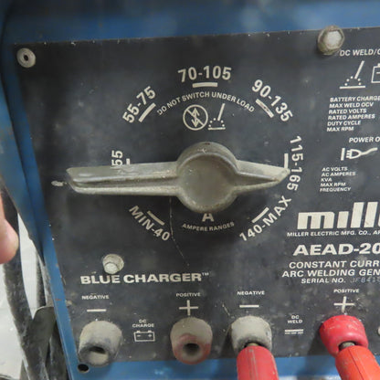 Miller AEAD-200LE Constant Current DC Arc Welder Generator Onan Gas Motor