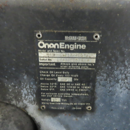 Miller AEAD-200LE Constant Current DC Arc Welder Generator Onan Gas Motor