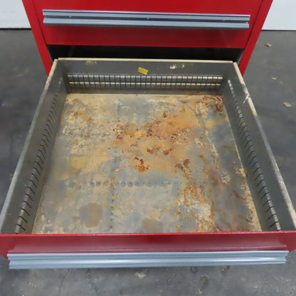 Stanley Vidmar 6 Drawer Small Parts Tool Storage Shop Cabinet 30" x 28" x 59"