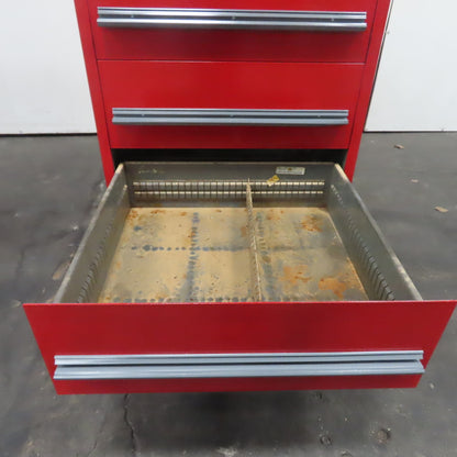Stanley Vidmar 6 Drawer Small Parts Tool Storage Shop Cabinet 30" x 28" x 59"