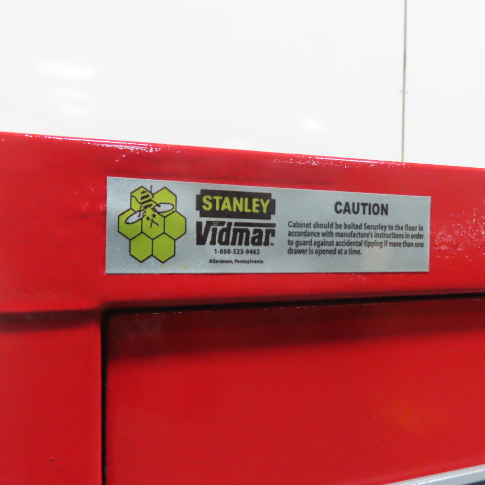 Stanley Vidmar 6 Drawer Small Parts Tool Storage Shop Cabinet 30" x 28" x 59"