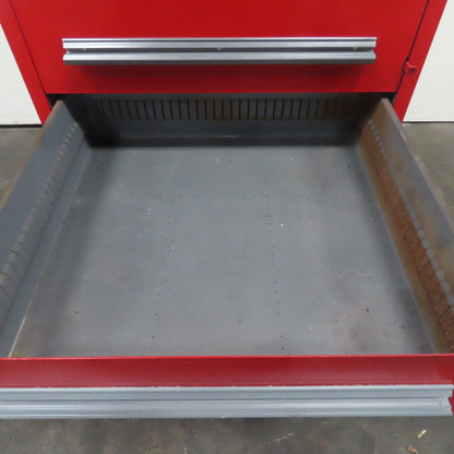 Stanley Vidmar 6 Drawer Small Parts Tool Storage Shop Cabinet 30" x 28" x 59"